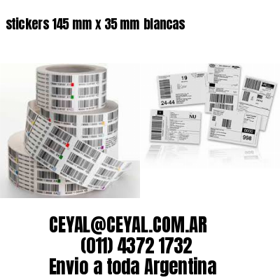 stickers 145 mm x 35 mm	blancas