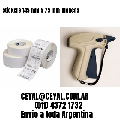 stickers 145 mm x 75 mm	blancas