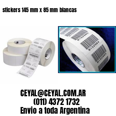 stickers 145 mm x 85 mm	blancas
