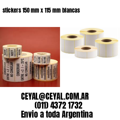 stickers 150 mm x 115 mm	blancas