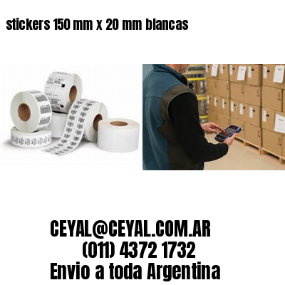 stickers 150 mm x 20 mm	blancas