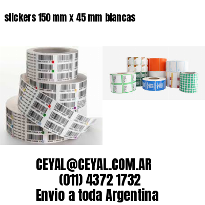 stickers 150 mm x 45 mm	blancas