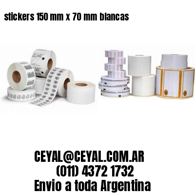 stickers 150 mm x 70 mm	blancas