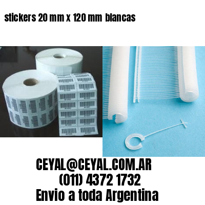 stickers 20 mm x 120 mm	blancas