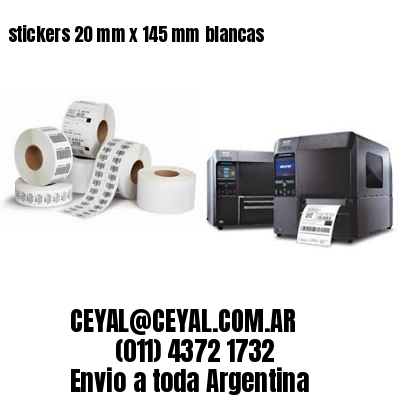 stickers 20 mm x 145 mm	blancas