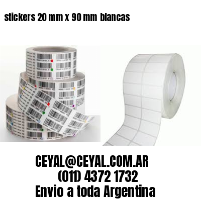 stickers 20 mm x 90 mm	blancas