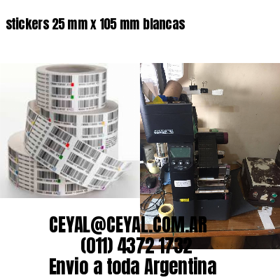 stickers 25 mm x 105 mm	blancas
