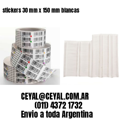 stickers 30 mm x 150 mm	blancas
