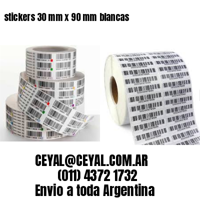stickers 30 mm x 90 mm	blancas