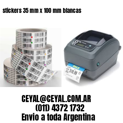 stickers 35 mm x 100 mm	blancas