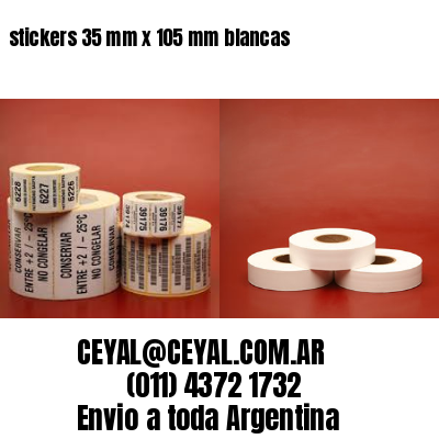 stickers 35 mm x 105 mm	blancas