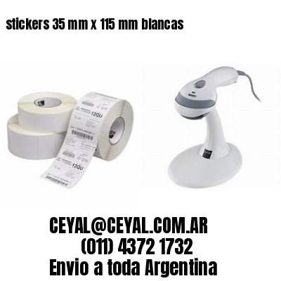stickers 35 mm x 115 mm	blancas