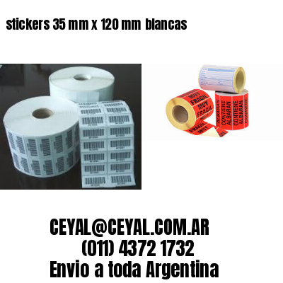 stickers 35 mm x 120 mm	blancas