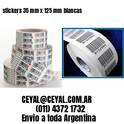stickers 35 mm x 125 mm	blancas
