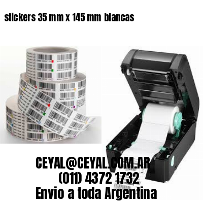 stickers 35 mm x 145 mm	blancas