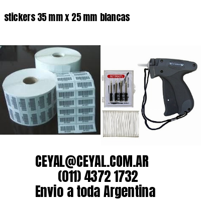 stickers 35 mm x 25 mm	blancas