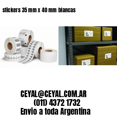 stickers 35 mm x 40 mm	blancas