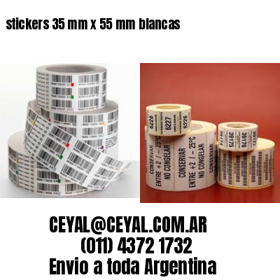 stickers 35 mm x 55 mm	blancas