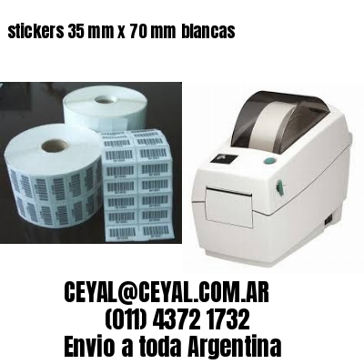 stickers 35 mm x 70 mm	blancas