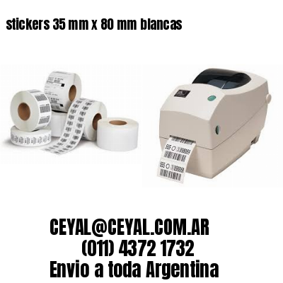 stickers 35 mm x 80 mm	blancas