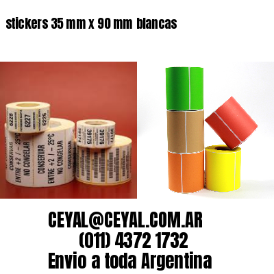 stickers 35 mm x 90 mm	blancas