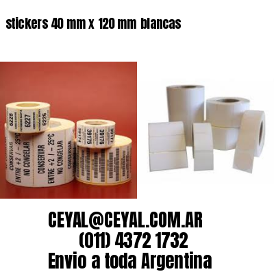 stickers 40 mm x 120 mm	blancas