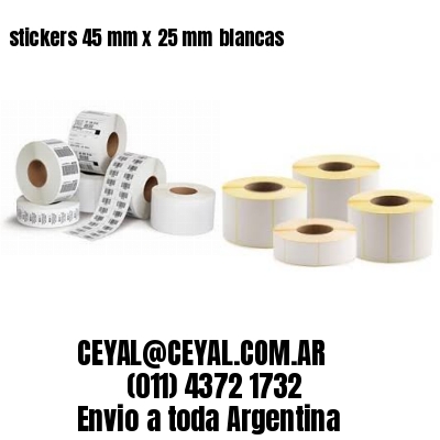 stickers 45 mm x 25 mm	blancas