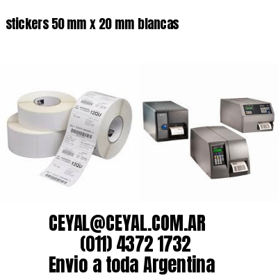 stickers 50 mm x 20 mm	blancas