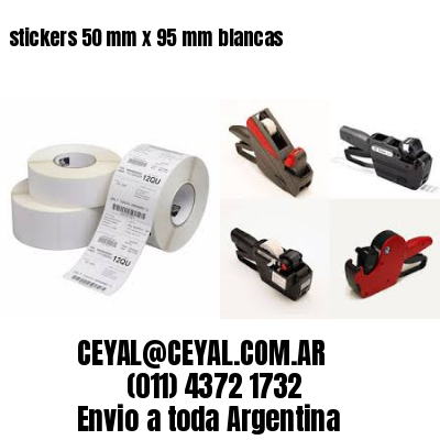 stickers 50 mm x 95 mm	blancas