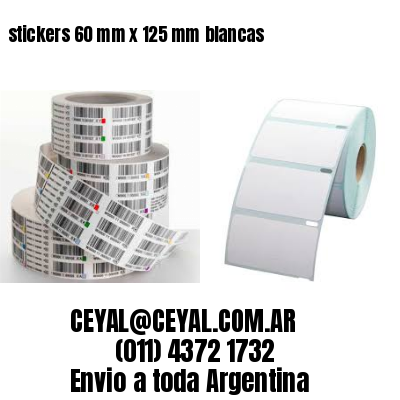 stickers 60 mm x 125 mm	blancas