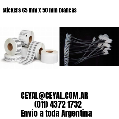 stickers 65 mm x 50 mm	blancas