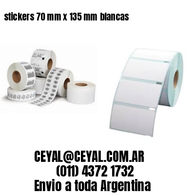 stickers 70 mm x 135 mm	blancas