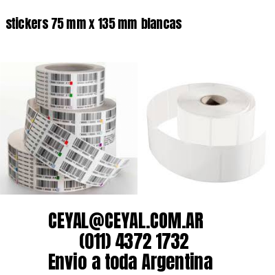 stickers 75 mm x 135 mm	blancas