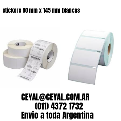 stickers 80 mm x 145 mm	blancas