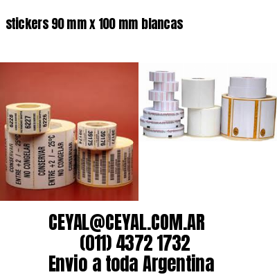 stickers 90 mm x 100 mm	blancas