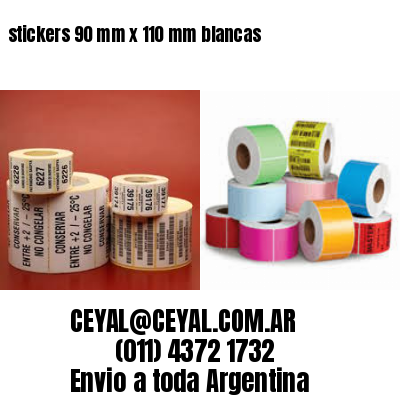 stickers 90 mm x 110 mm	blancas