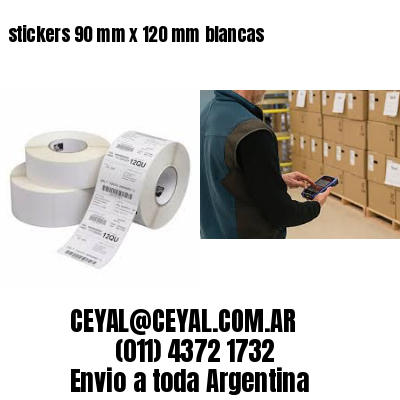 stickers 90 mm x 120 mm	blancas