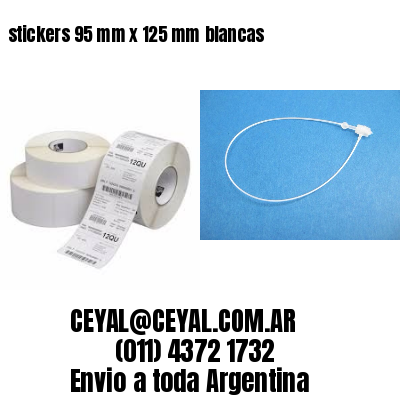 stickers 95 mm x 125 mm	blancas