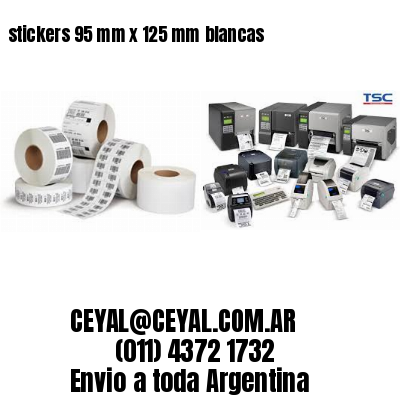 stickers 95 mm x 125 mm	blancas