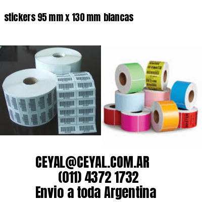 stickers 95 mm x 130 mm	blancas