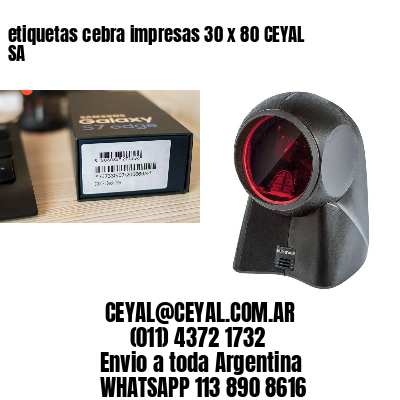 etiquetas cebra impresas 30 x 80 CEYAL SA