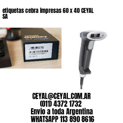 etiquetas cebra impresas 60 x 40 CEYAL SA