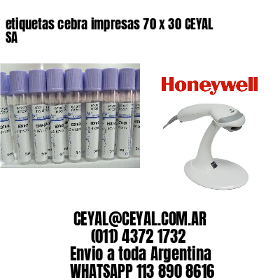 etiquetas cebra impresas 70 x 30 CEYAL SA