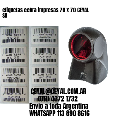 etiquetas cebra impresas 70 x 70 CEYAL SA