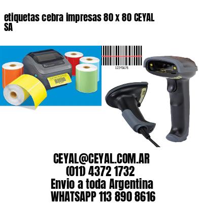 etiquetas cebra impresas 80 x 80 CEYAL SA