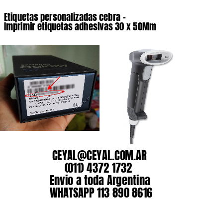 Etiquetas personalizadas cebra – Imprimir etiquetas adhesivas 30 x 50Mm