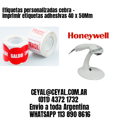 Etiquetas personalizadas cebra – Imprimir etiquetas adhesivas 40 x 50Mm