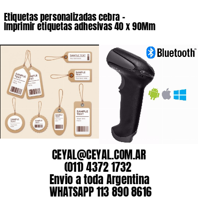 Etiquetas personalizadas cebra – Imprimir etiquetas adhesivas 40 x 90Mm