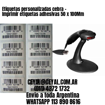 Etiquetas personalizadas cebra – Imprimir etiquetas adhesivas 50 x 100Mm