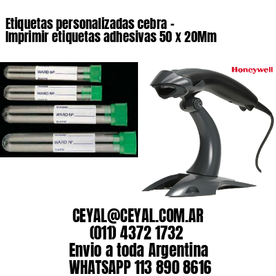 Etiquetas personalizadas cebra – Imprimir etiquetas adhesivas 50 x 20Mm